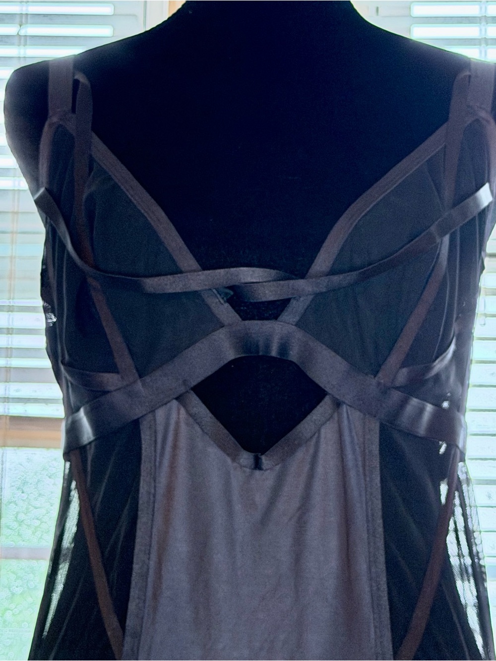 Torrid Wire-Free Strappy Thong Bodysuit in Rich Black
